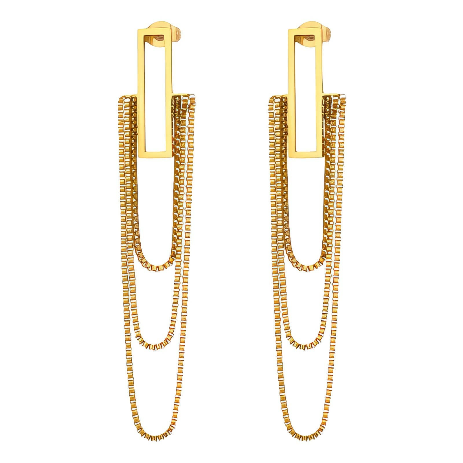 Pendientes Cleopatra - Acero chapado en oro de 18K