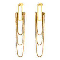 Pendientes Cleopatra - Acero chapado en oro de 18K