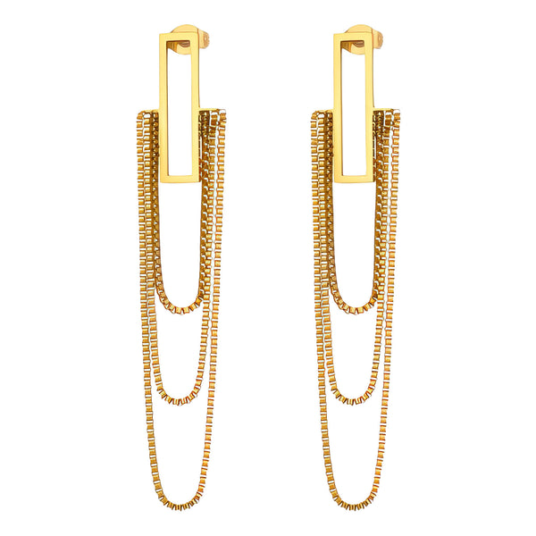 Pendientes Cleopatra - Acero chapado en oro de 18K