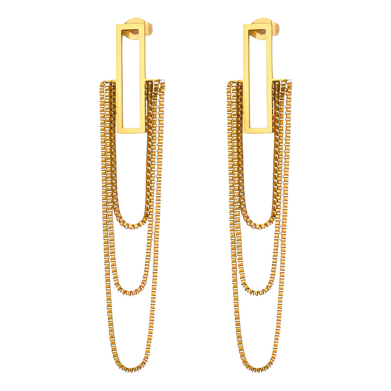 Pendientes Cleopatra - Acero chapado en oro de 18K